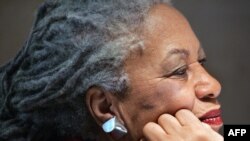 FILES - Novellist Toni Morrison attends a press conference at the Louvre museum in Paris, Nov. 8, 2006. 