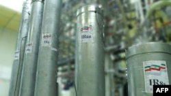 FILE - A handout file photo, released by Iran's Atomic Energy Organization on Nov. 4, 2019, shows atomic enrichment facilities at the Natanz nuclear research center, some 300 kilometers south of Tehran. 