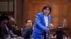 La vicepresidenta de Venezuela, Delcy Rodríguez, durante su intervención en la audiencia sobre medidas provisionales solicitadas por Guyana en la CIJ.