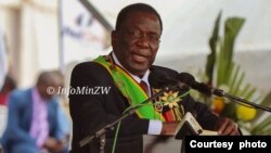 UMongameli Emmerson Mnangagwa ekhuluma eMt. Darwin ngoLwesibili. (Umfanekiso: Ministry of Information)