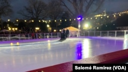 La pista de hielo navideña de la Casa Blanca el 29 de noviembre de 2023.