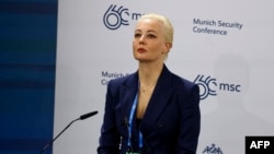 Yulia Navalnaya, wife of late Russian opposition leader Alexey Navalny, attends the Munich Security Conference in Munich, Germany, on Feb. 16, 2024, the day his death was announced.