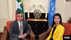 ကုလဆိုင်ရာမြန်မာသံအမတ်ကြီး ဦးကျော်မိုးထွန်းနဲ့ ဗွီအိုအေဝိုင်းတော်သူ အိသန့်စင် (VOA Burmese/စက်တင်ဘာ ၁၉၊ ၂၀၂၃)