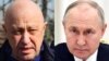 Pemimpin kelompok tentara bayaran Wagner, Yevgeny Prigozhin (kiri) dan Presiden Rusia Vladimir Putin. (Foto: AP)