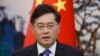 中國外交部長秦剛2023年5月23日在北京與荷蘭外長霍克斯特拉會晤後出席了聯合新聞發佈會。（美聯社照片）