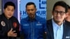 Foto kombinasi, dari kiri: Erick Thohir, Agus Harimurti Yudhoyono (AHY), dan Sandiaga Uno. 