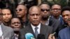 Martin Fayulu (kati) nsima na bokutani na mokambi ya CENI na Kinshasa, RDC, 30 sanza ya motoba 2023. (Photo ACP/Dady Mbiya)