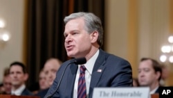 Direktor FBI Kristofer Rej svedoči pred odborom Predstavničkog doma na pretresu o Kinin, 31. januara 2024. 