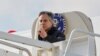 Secretary of State Antony Blinken arrives at Incirlik Air Base near Adana, Turkey, Feb. 19, 2023. (Clodagh Kilcoyne/Pool Photo via AP)