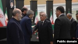 Əli Əsədov İranda vida mərasimində (Mənbə: Nazirlər Kabineti)