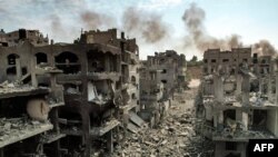 Isroil havo hujumlariga uchragan G'azo Sektori