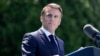 Президент Франції Еммануель Макрон засудив намагання силою змінювати кордони у Європі. 6 червня 2024 р.