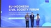 (Ki-ka) Deputi Polkumhankam Bappenas, ⁠Bogat Widyatmoko, Dubes Uni Eropa untuk Indonesia Denis Chaibi dan Direktur Pusat Ilmu Pengetahuan Transdisiplin dan Berkelanjutan Institut Pertanian Bogor (IPB) Damayanti Buchori di Jakarta, (27/6).(Humas Kedutaan Uni Eropa untuk Indonesia)