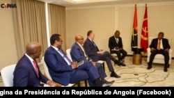 Presidente angolano, João Lourenço, encontra-se com delegação da Boeing, Dallas, Estados Unidos