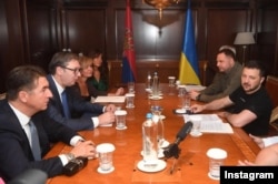 Razgovor delegacija Srbije i Ukrajine, predvođenjih predsednicima dve zemlje Aleksadrom Vučićem i Volodimirom Zelenskim, u Atini, Grčka, 22. avgusta 2023. (Foto: FoNet, Instagram profil predsednika Srbije)