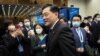 Chinese Foreign Minister Qin Gang walks after delivering a keynote speech during the "Lanting Forum" in Beijing, Feb. 21, 2023.