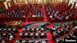 FILE - A general view shows Kenyan lawmakers inside the Parliament building in Nairobi, Kenya, June 15, 2023.