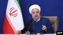 Presiden Iran Hassan Rouhani menghadiri rapat kabinet terakhirnya di ibu kota Teheran, 1 Agustus 2021. (Foto:Kepresidenan Iran / AFP) 