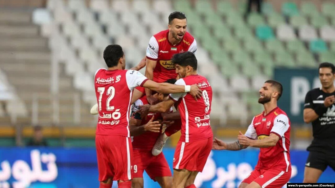 شادی پس از گل بازیکنان پرسپولیس