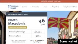 Извештај „Нации во транзиција“ на Фридом Хаус