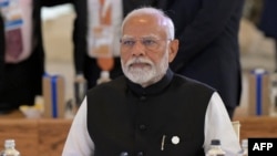 ইতালির বারির কাছে স্যাভেলেত্রিতে জি সেভেন শীর্ষ সম্মেলন চলাকালে কৃত্রিম বুদ্ধিমত্তা (এআই), শক্তি, আফ্রিকা-ভূমধ্যসাগর নিয়ে অধিবেশনে অংশ নিয়েছেন ভারতের প্রধানমন্ত্রী নরেন্দ্র মোদি। ফাইল ফটোঃ ১৪ জুন, ২০২৪।
