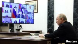 Prezident Vladimir Putin xavfsizlik va boshqa idoralar bilan majlisda, Moskva, 25-mart, 2024 
