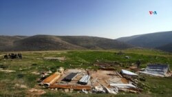 Las ruinas de la aldea de Samia, abandonada en mayo ante la presión de los colonos israelíes, en la Cisjordania ocupada, el 12 de diciembre de 2023.