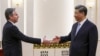 中国领导人习近平在北京人大会堂会晤到访的美国国务卿布林肯。（2023年6月19日）