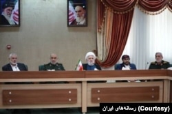 جلسه سران گروه‌های شبه‌نظامی نیابتی جمهوری اسلامی با مقامات نظامی حکومت در حاشیه مراسم رئیسی 