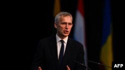 NATO Secretary General Jens Stoltenberg speaks during a NATO Parliamentary assembly in Sofia, Bulgaria, May 27, 2024.