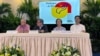 Evento en el que se anunció a firma del primer punto en la agenda de Diálogos de Paz entre el Gobierno de Colombia y el Ejército de Liberación Nacional - ELN, el sábado 25 de mayo, en Caracas, Venezuela. Foto: Cortesía: Oficina del Alto Comisionado para la paz de Colombia
