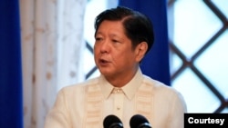 菲律賓總統費爾迪南德·小馬科斯在馬尼拉講話。 （2023年7月31日）
