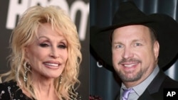 Dolly Parton y Garth Brooks serán los anfitriones de los Premios de la Academia de Música Country, ACM, el 11 de mayo de 2023. (Foto AP)