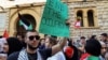 Une manifestation d'étudiants pro-palestiniens de l'Université américaine de Beyrouth.