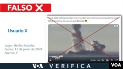 Rusia no realizó ejercicios de guerra cerca de Florida, Estados Unidos, como se dice en videos de X. Diseño: Mila Cruz.
