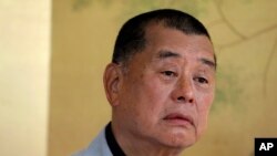 资料照片：香港著名媒体人士、前香港壹传媒创办人黎智英。