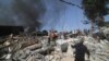 Palestinians look for survivors of the Israeli bombardment of the Gaza Strip in Rafah, Oct. 23, 2023.