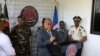 Waziri Mkuu wa Haiti Garry Conille akiongea katika mkutano wa waandishi wa habari katika makazi yake rasmi huko Port-au-Prince, Haiti, Juni 25, 2024. 