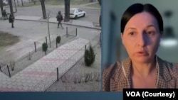 Настя Станко, головна редакторка агенції журналістських розслідувань Слідство.Інфо у ефірі брифінгу Голосу Америки про документальний фільм “Він теж: Історії українських чоловіків, скривджених росіянами”.