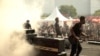 Indonesian heavy metal band Sisi Selatan performed songs about love and social activism. (Dave Grunebaum/VOA)