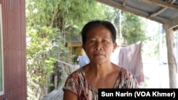 Sok Srey, 60, a villager in Kandal province's Kean Svay district is shown on March 18, 2024. She faces relocation due to the proposed canal.