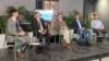 Učesnici panel diskusije u organizaciji Libeka, "Vreme odluka - budućnost spoljne politike Srbije" (s leva): Miloš Nikolić (moderator,), Dragiša Mijačić, Strahinja Subotić, Vuk Velebit i Milan Krtić, u Beogradu, 27. februara 2022. (Foto: Libek)
