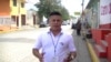 El periodista nicaragüense Víctor Ticay durante una cobertura periodística en Nandaime, Granada.