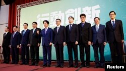 台湾当选总统赖清德在台北举行记者会公布新内阁人选。（2024年4月25日）