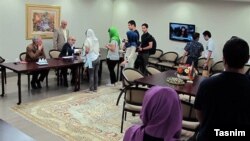 یکی از مراکز رای گیری جمهوری اسلامی در آمریکا