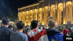 Протесты в Тбилиси. 1 мая 2024г. Фото: Русская служба "Голоса Америки"