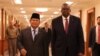 Pertemuan Menteri Pertahanan AS Llyod Austin (kanan) dan Menteri Pertahanan Indonesia Prabowo Subianto di Pentagon hari Kamis (24/8) (courtesy: Kemhan RI). 