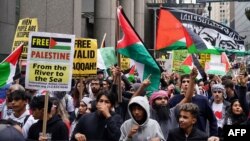 Propalestinski protest u Njujoru održan dan posle napada Hamasa na Izrael 7. oktobra (Foto: Bryan R. Smith / AFP)