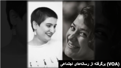 نیلوفر حامدی (راست) و الهه محمدی به خاطر گزارش‌ها درباره مهسا امینی بازداشت شده‌اند. 
