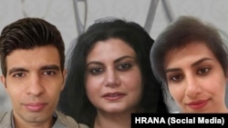 محبوبه رضایی (راست)، سمانه نوروز مرادی، رضا محمدحسینی